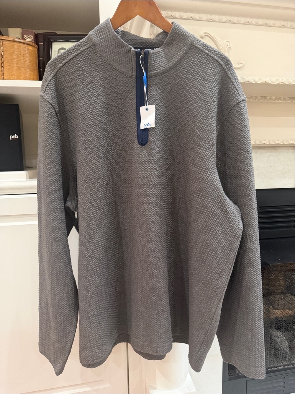 Southern Tide Men XXL Tide to Trail Quarter Zip Pullover Gray